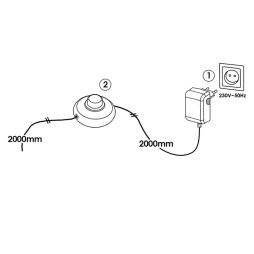Driver set 12W+foot switch black 12V LEDUA
