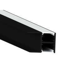 Aluminum profile for LED strip AL-38 2 meters surface-mounted black, end Chipboard, wood 18mm LEDUA
