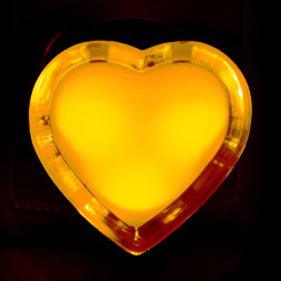 Night light Lemanso Heart yellow 3 LED / NL132