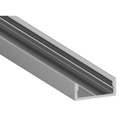 Aluminum profile for LED strip AL-66 2 meters not anodized overhead LEDUA