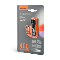 Portable LED mini flashlight VIDEX VLF-AK012 400Lm 5000K