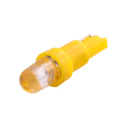 LED car lamp T5-1pc-round LED yellow 12V LEDUA