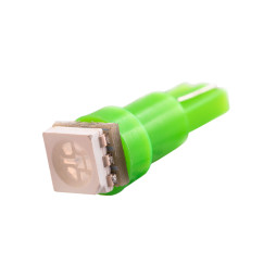 LED car lamp T5-5050-1smd green 12V LEDUA