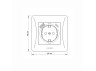 Single socket with grounding with USB+USB-C white VIDEX BINERA