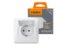 Single socket with grounding and cover white VIDEX BINERA
