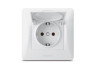 Single socket with grounding and cover white VIDEX BINERA