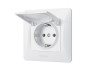 Single socket with grounding and cover white VIDEX BINERA