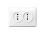 Double socket white VIDEX BINERA