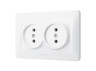 Double socket white VIDEX BINERA