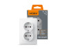 Double socket with grounding white VIDEX BINERA