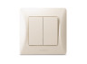 Two-button switch cream VIDEX BINERA
