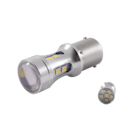 LED car lamp T25-3030-12SMD+6SMD lens 1156 white 12V LEDUA