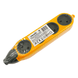 Socket "Orange" 4+4 sockets 10A/250V, without grounding. sockets on both sides / LMK75008 Max.2500W orange Lemanso