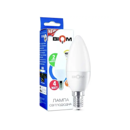 LED lamp C37 4W E14 4500K matte 175-260V VT-550 Biom