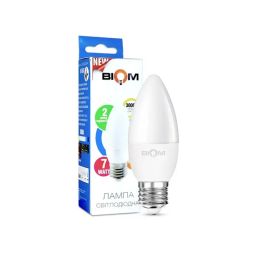 LED lamp C37 7W E27 3000K 175-260V matte VT-567 Biom