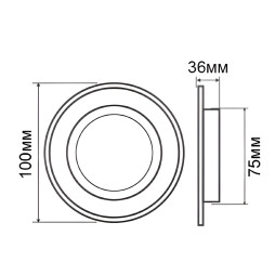 LED panel Lemanso 6W 240LM 4500K 170-265V round / LM1030 + glass Montana