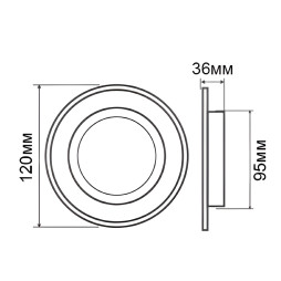 LED panel Lemanso 9W 360LM 4500K 85-265V round / LM1031 + glass Montana