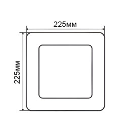 LED panel Lemanso 18W 1080LM 85-265V 4500K square / LM1029 Comfort