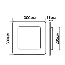 LED panel Lemanso 24W 1560LM 165-265V 4500K square / LM596 Comfort