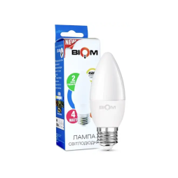 LED lamp C37 4W E27 4500K 175-260V matte VT-548 Biom