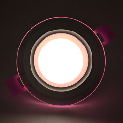 LED panel Radiance Lemanso 6W 450Lm 4500K + pink 85-265V/LM1036 circle + glass