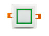LED panel Radiance Lemanso 9W 720Lm 4500K + green 85-265V/LM1039 square + glass
