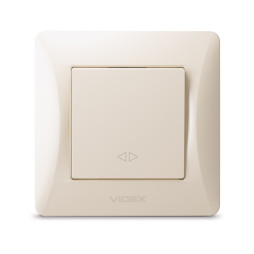 Single-button switch, intermediate, cream VIDEX BINERA