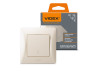 Single-button switch, pass-through, cream VIDEX BINERA
