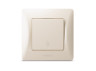 Single-button switch, pass-through, cream VIDEX BINERA