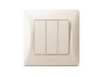 Three-button switch, cream VIDEX BINERA