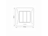 Three-button switch, cream VIDEX BINERA