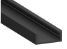 Aluminum profile for LED strip AL-65 2 meters black surface-mounted LEDUA