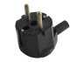 Europlug brass with grounding 16A black