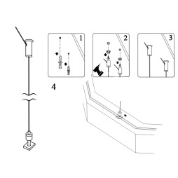 LED pendant, ceiling lamp "Hexagon" 220V 108W 13000Lm 3500k 500*6 external driver LEDUA