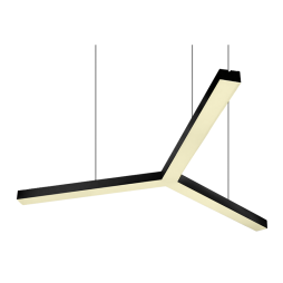 LED pendant, ceiling lamp "Y" 220V 86W 5400Lm 4000k 500*500*500 black housing, with external power supply LEDUA