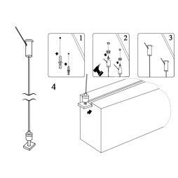 LED pendant, ceiling lamp "Y" 220V 86W 5400Lm 4000k 500*500*500 white housing LEDUA
