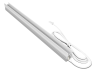LED lamp for glass shelves "N4-4-300" 300mm 12V 3W 300lm COB 3500K warm white light, white wire 2m LEDUA