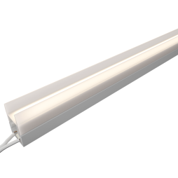 LED lamp for glass shelves "N4-4-800" 800mm 12V 8W 800lm COB 3500K warm white light, white wire 2m LEDUA