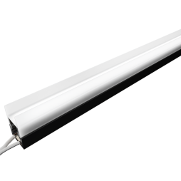LED lamp for glass shelves "N4-4-900" 900mm 12V 9W 900lm COB 6000K white light black housing, black wire 2m LEDUA