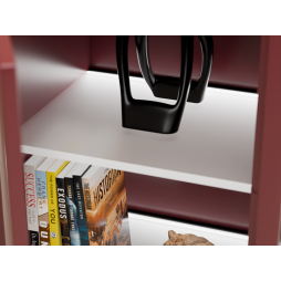 LED lamp for glass shelves "N4-4-900" 900mm 12V 9W 900lm COB 6000K white light black housing, black wire 2m LEDUA