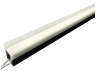 LED lamp for glass shelves "N4-4-400" 400mm 12V 4W 400lm COB 4500K neutral white light black housing, black wire 2m LEDUA
