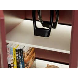 LED lamp for glass shelves "N4-4-600" 600mm 12V 6W 600lm COB 4500K neutral white light black housing, black wire 2m LEDUA