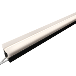 LED lamp for glass shelves "N4-4-300" 300mm 12V 3W 300lm COB 3500K warm white light black housing, black wire 2m LEDUA
