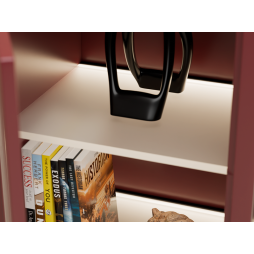 LED lamp for glass shelves "N4-4-600" 600mm 12V 6W 600lm COB 3500K warm white light black housing, black wire 2m LEDUA