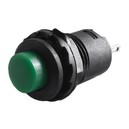 Round button green with latch ON-OFF/DS-228 LEDUA