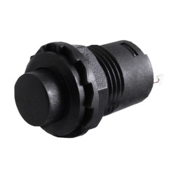 Round black button with latch ON-OFF/DS-228 LEDUA