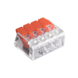 Connector terminal 221-104, 4-pin 0.14-4.00mmІ 32A/450V