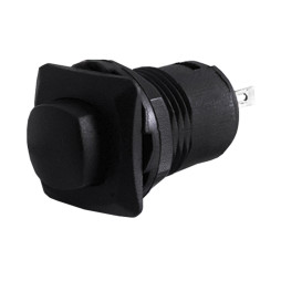 Square black button with latch ON-OFF/DS-226 LEDUA
