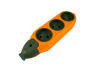 Socket "Orange" 3+3 sockets 10A/250V, without grounding. sockets on both sides / LMK75007 Max.2500W orange Lemanso
