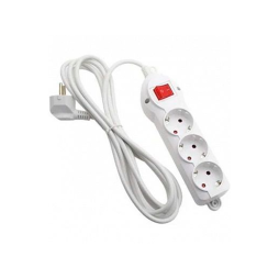 Extension cable "Kumir" 3 sockets 3m with grounding with button/ LMK72018 protection for children, max 2500W Lemanso